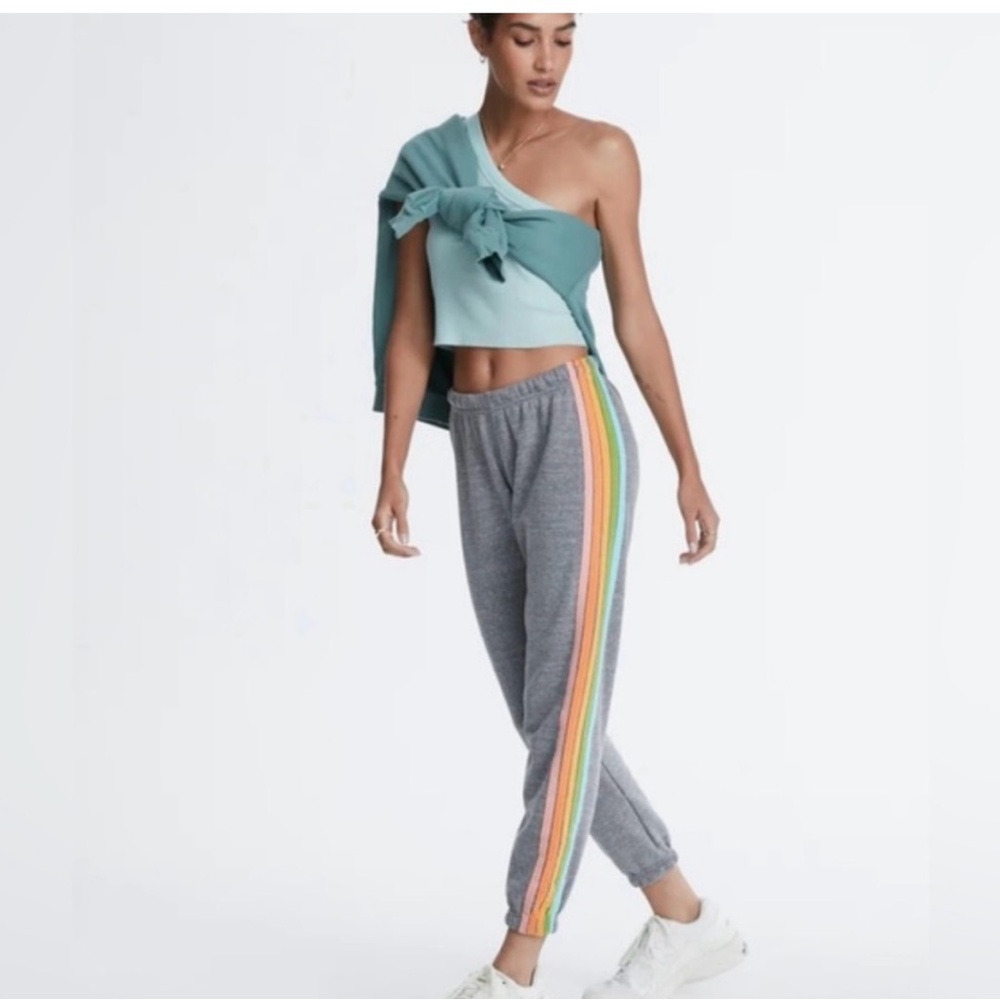 WSLY Mint Green Rivington One-Shoulder Crop Top